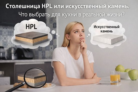 HPL или искусственный камень. Что выбрать для кухни в реальной жизни