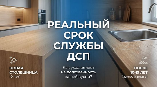Срок службы столешницы из ДСП