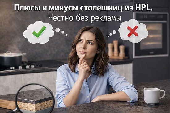 Плюсы и минусы столешниц из HPL. Честно без рекламы
