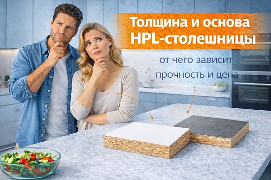 Толщина и основа HPL-столешницы: от чего зависит прочность и цена